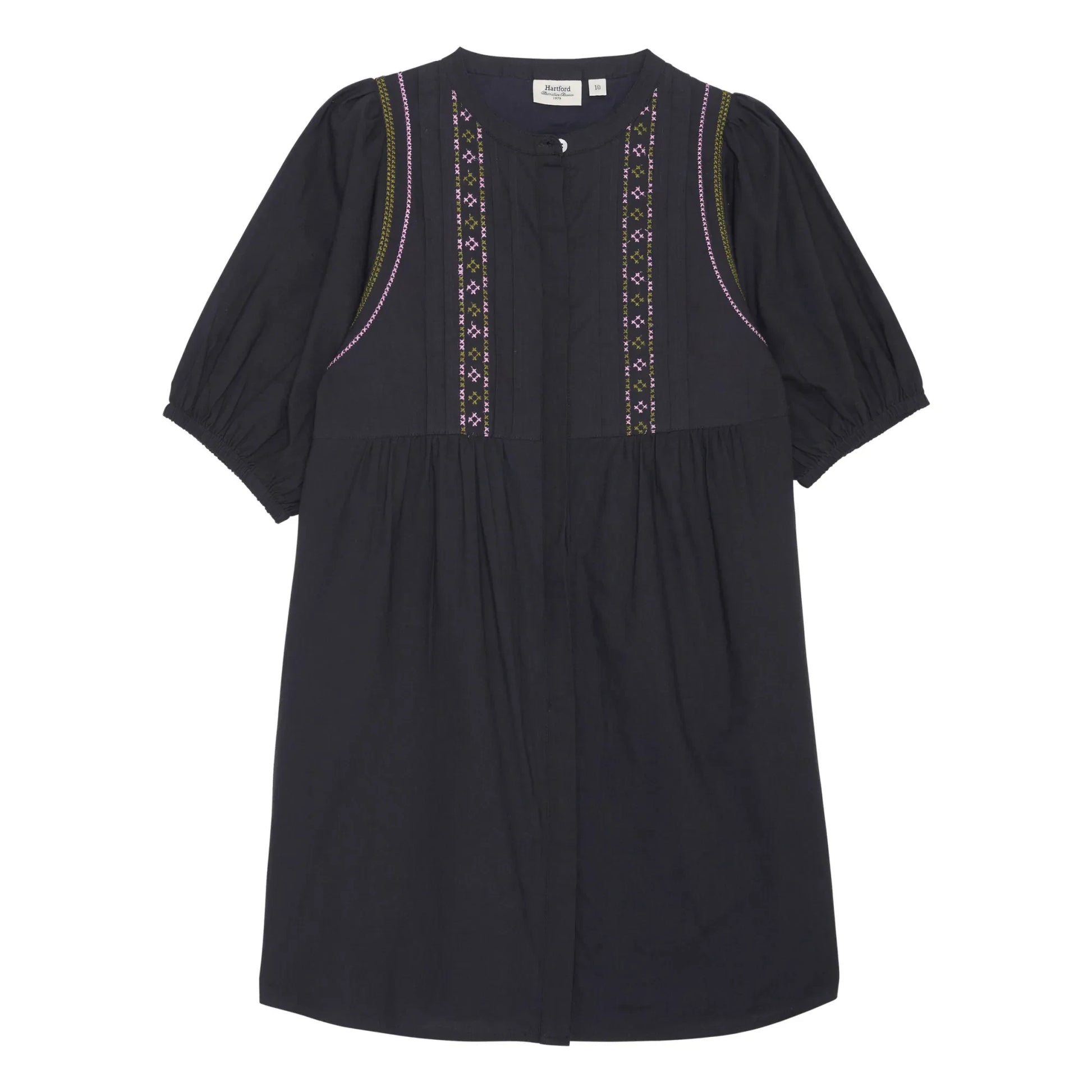 Hartford - Rema Embroidered Dress | Midnight blue