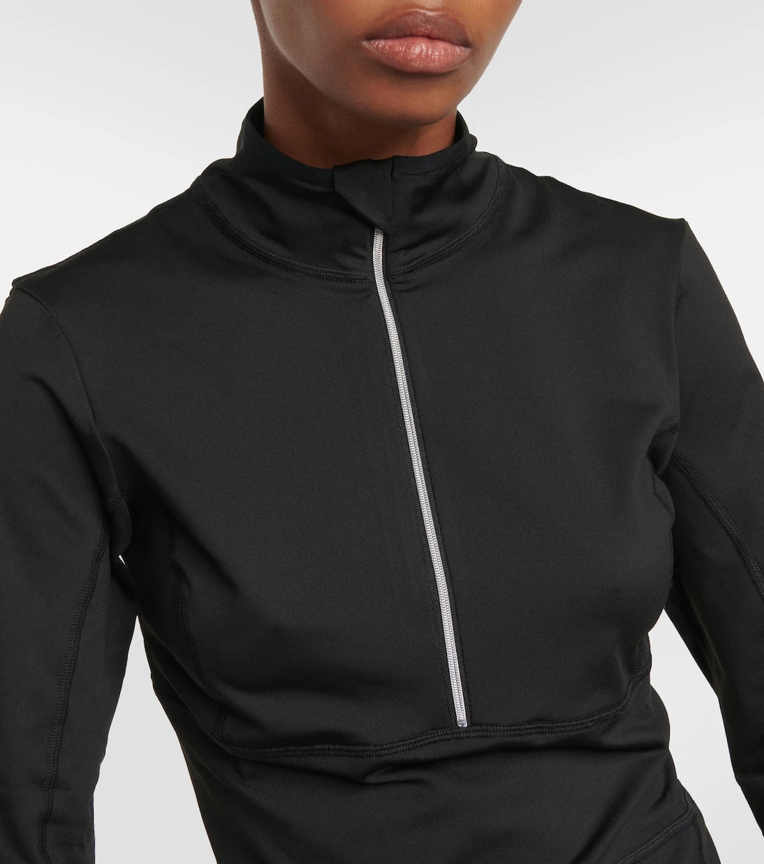 Jet Set - Ginger Halfzip slim top