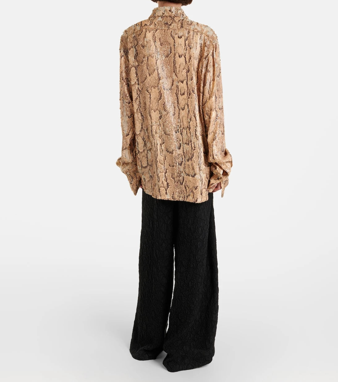 Dries Van Noten - Sequined snake-effect shirt