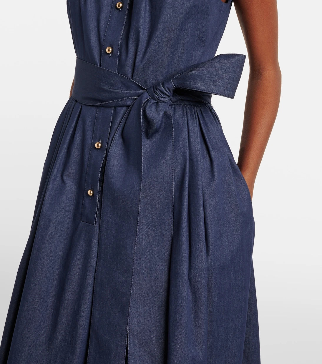 Carolina Herrera - Gathered cotton-blend midi dress