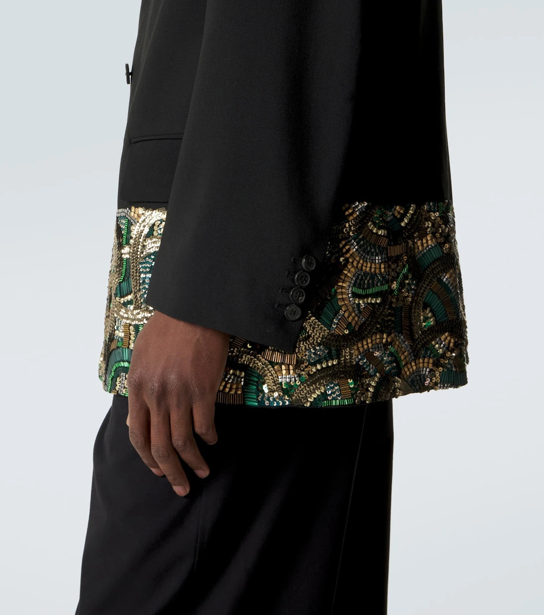 Dries Van Noten - Embellished double-breasted wool blazer