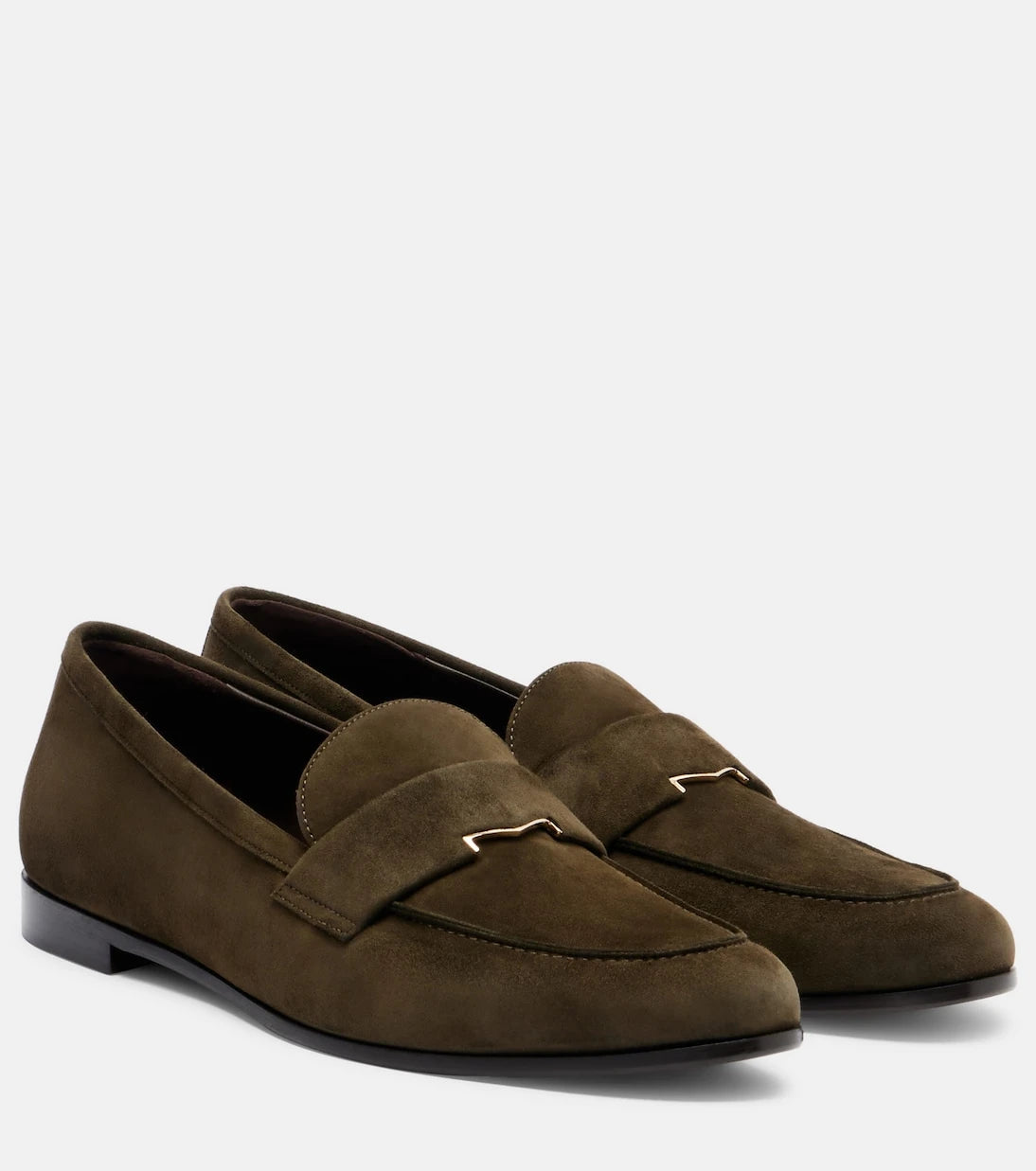Max Mara - Embellished suede loafers