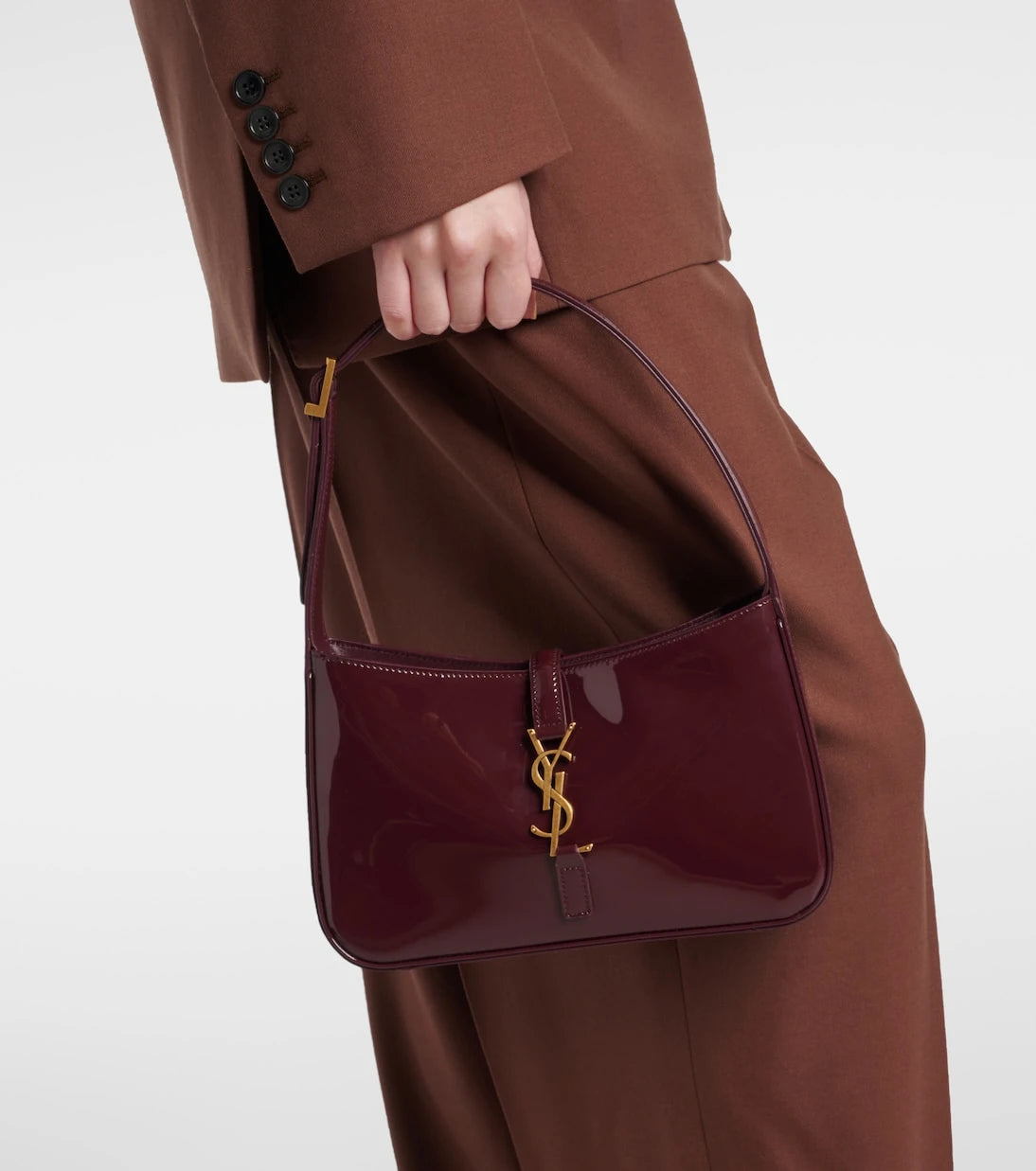 Saint Laurent - Le 5 à 7 patent leather shoulder bag