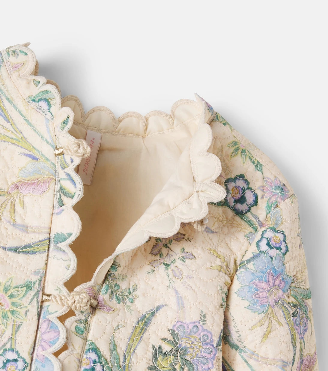 Zimmermann Kids - Indra floral scalloped cotton jacket