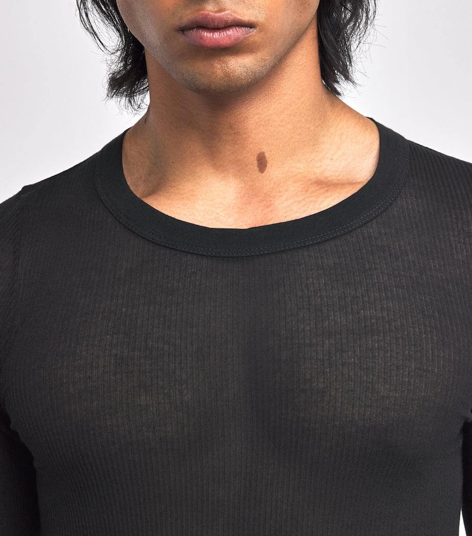 Ribbed Long-Sleeve T-Shirt