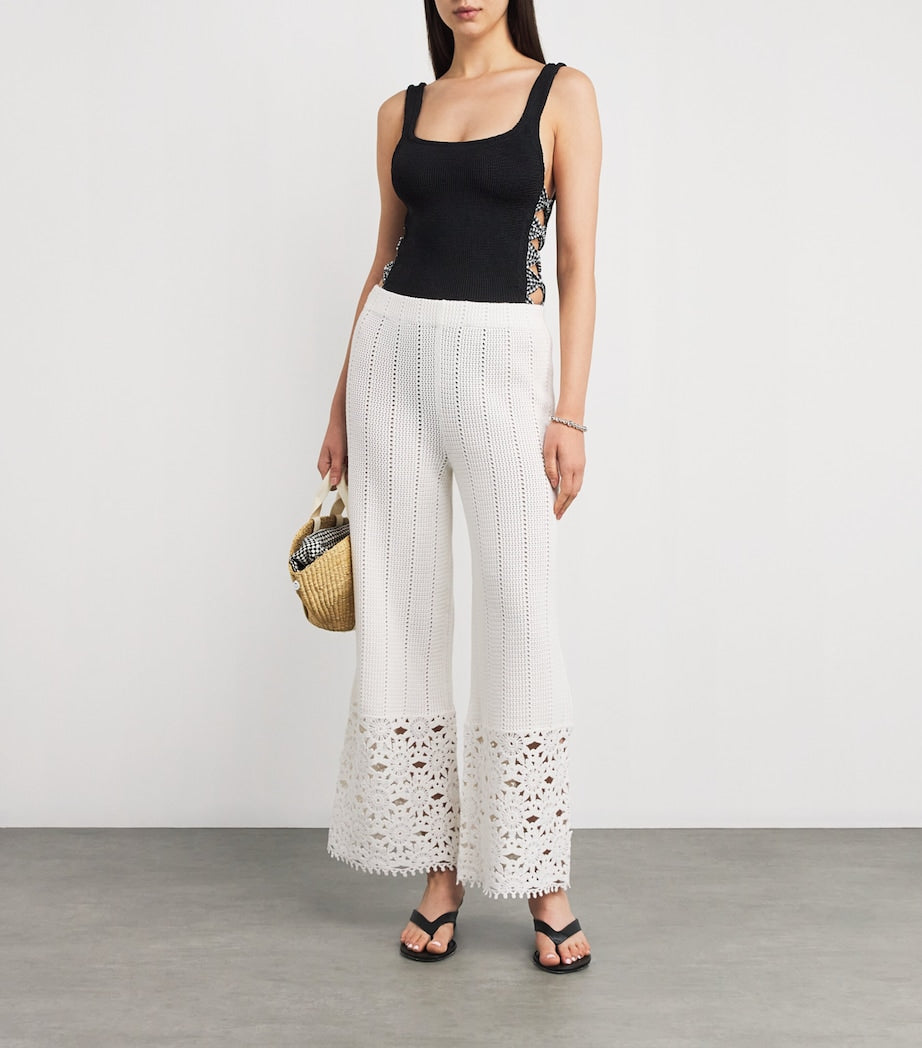 Bow-Trim Gingham Tiffany Swimsuit BLACK/BLACK GINGHAM