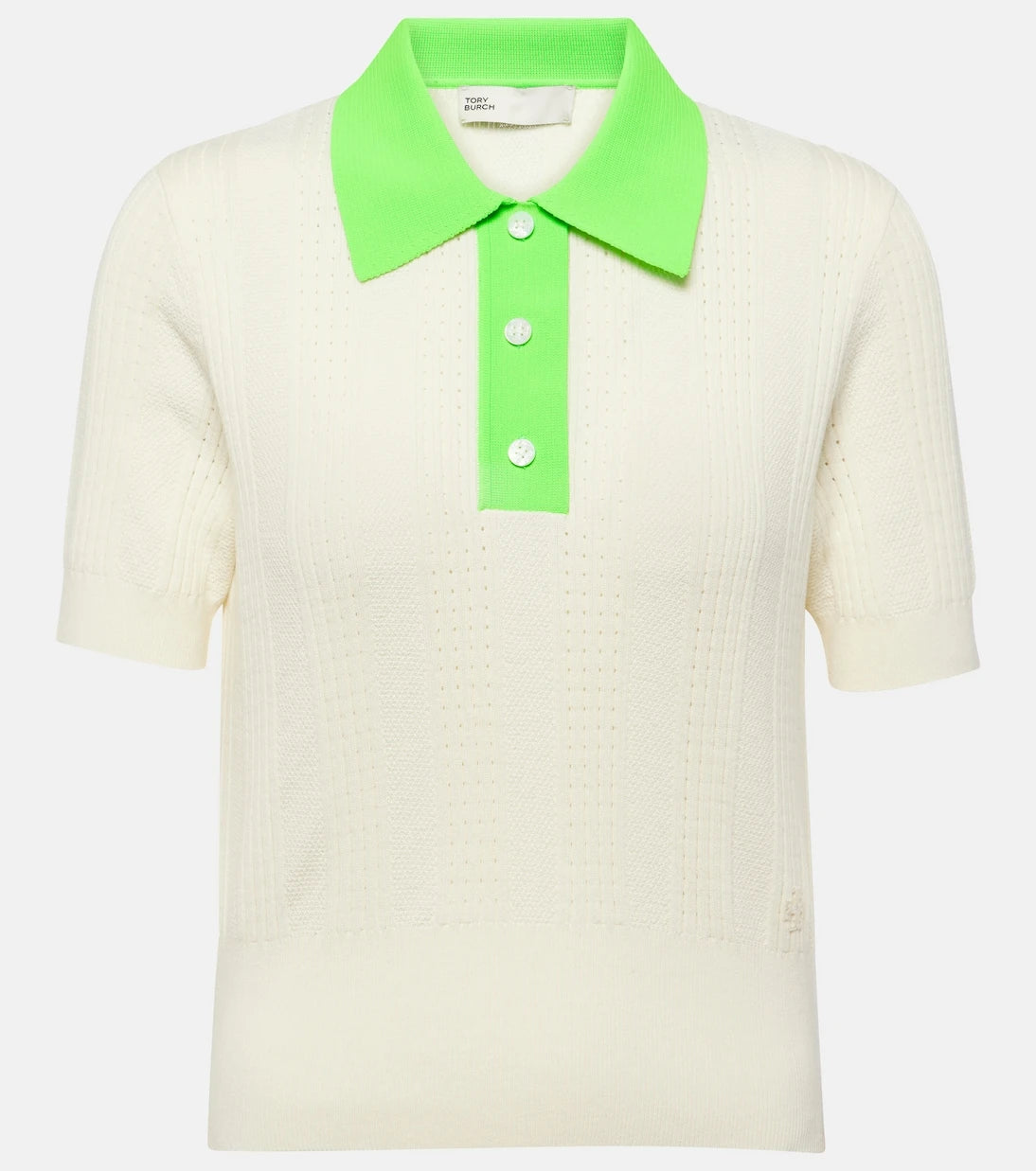 Tory Sport - Pointelle cotton polo shirt