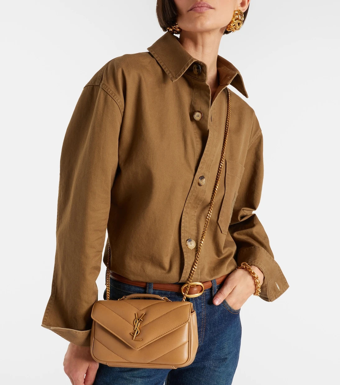 Saint Laurent - Loulou Mini leather shoulder bag
