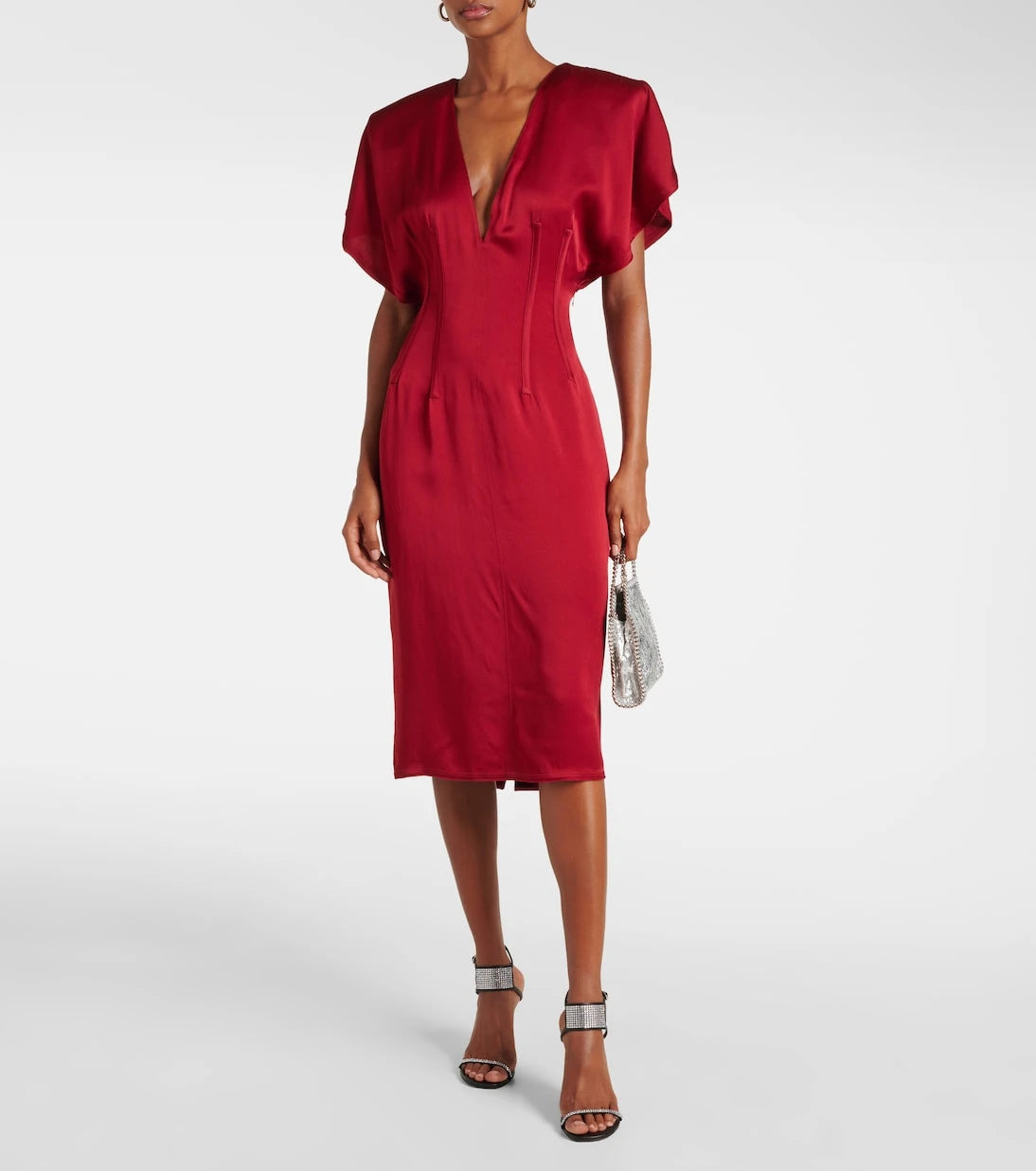 Stella McCartney - Draped satin midi dress