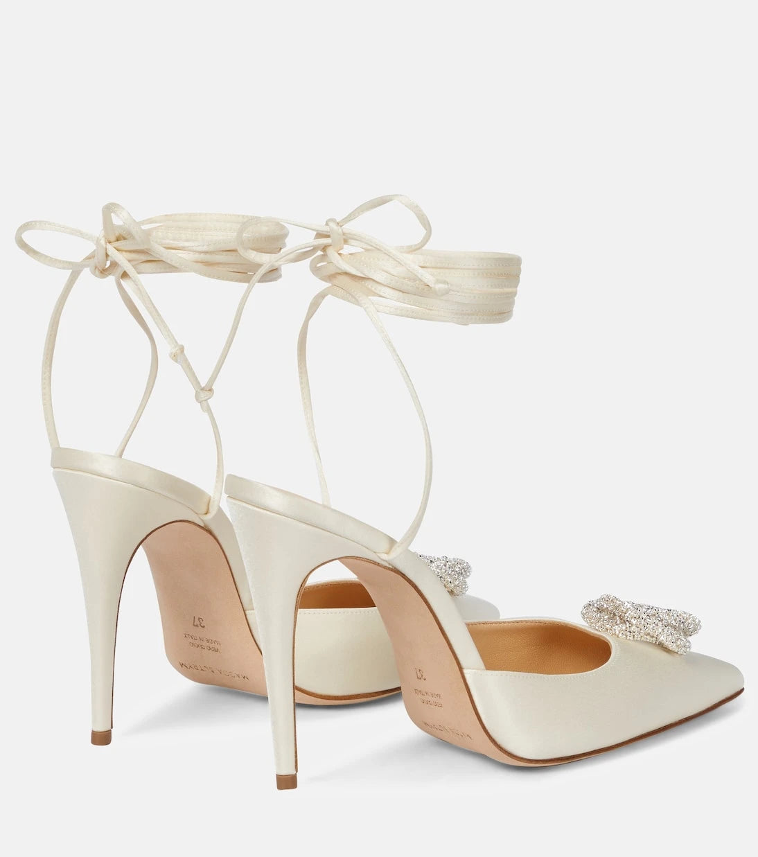 Magda Butrym - Crystal-embellished satin pumps