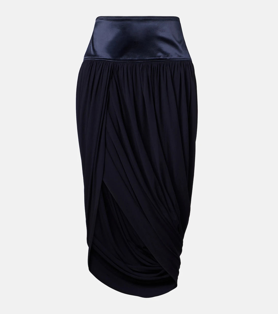 Ferragamo - Draped asymmetric midi skirt