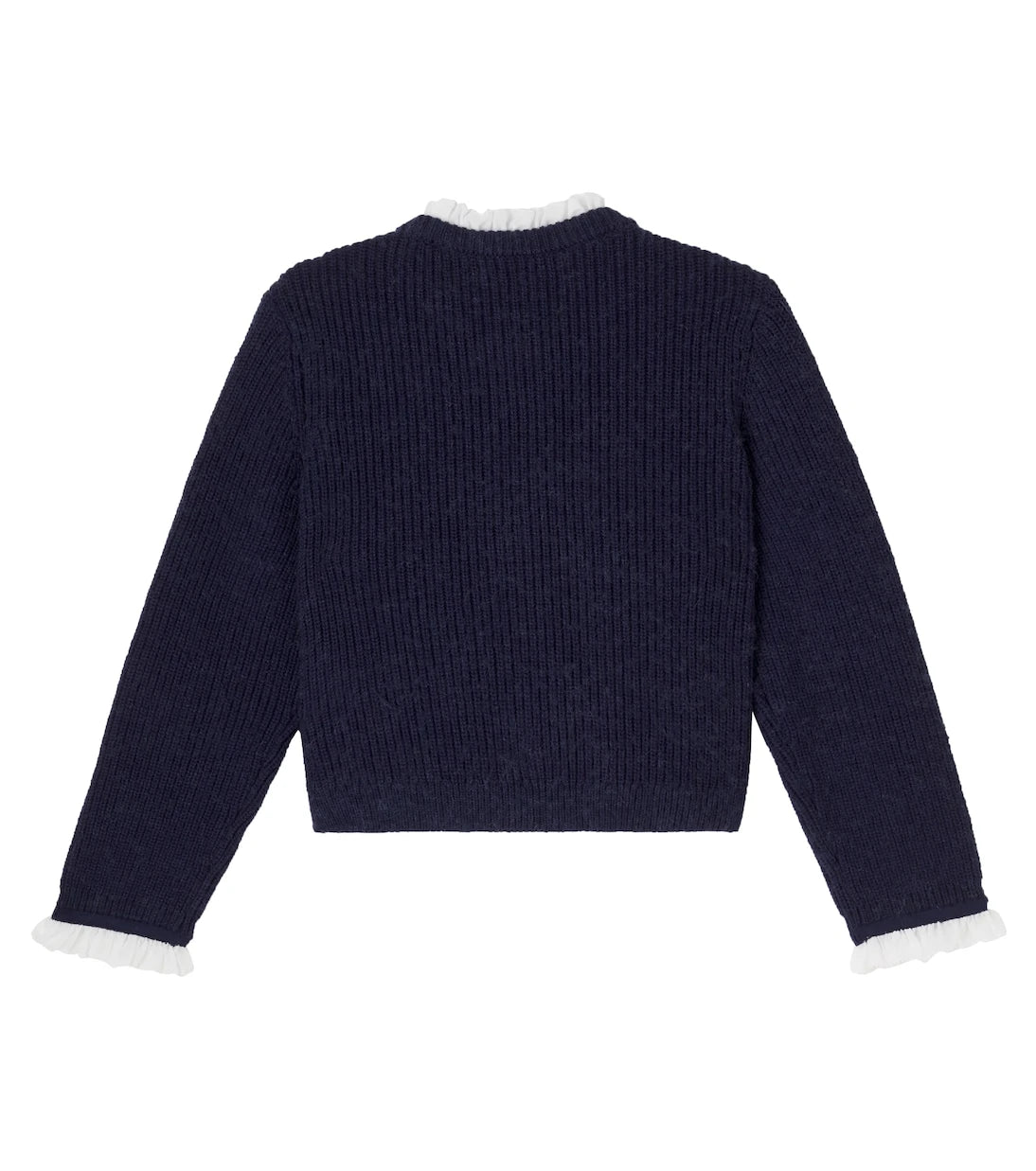 Self-Portrait Kids - Embellished ribbed-knit cardigan