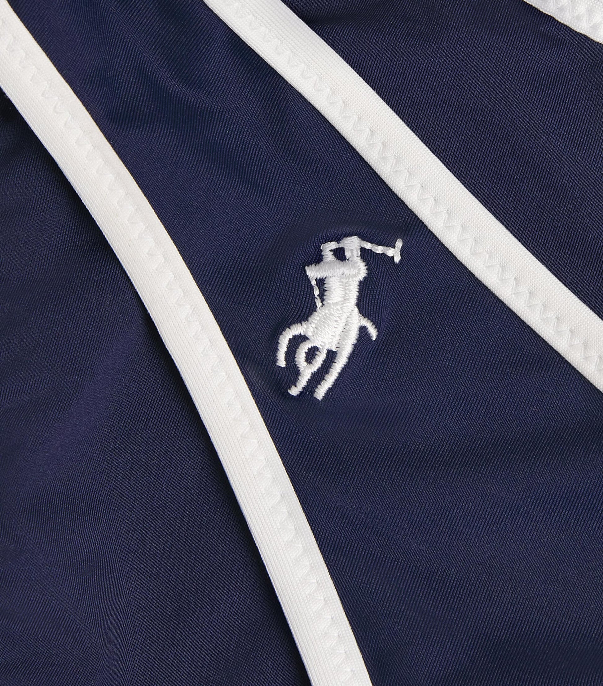 Navy Polo Pony Two-Tone Bikini Bottoms