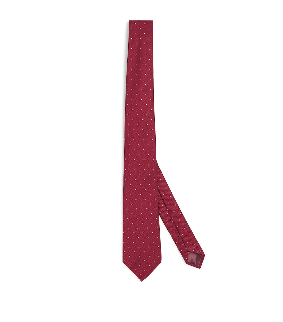Emporio Armani Silk Diamond-Jacquard Tie