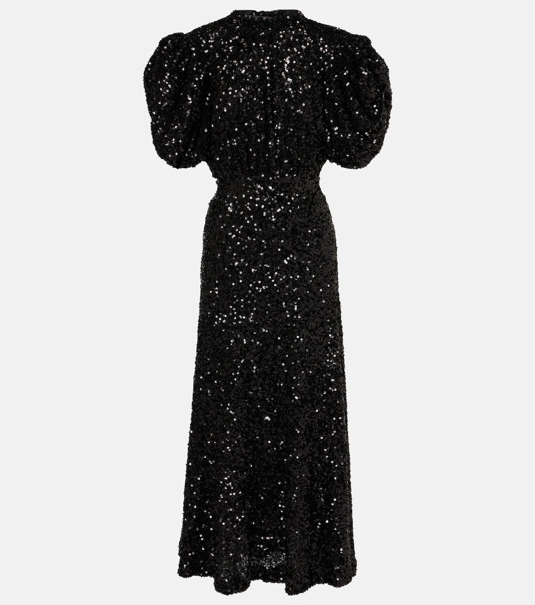 Rotate - Sequined puff-sleeve midi dress