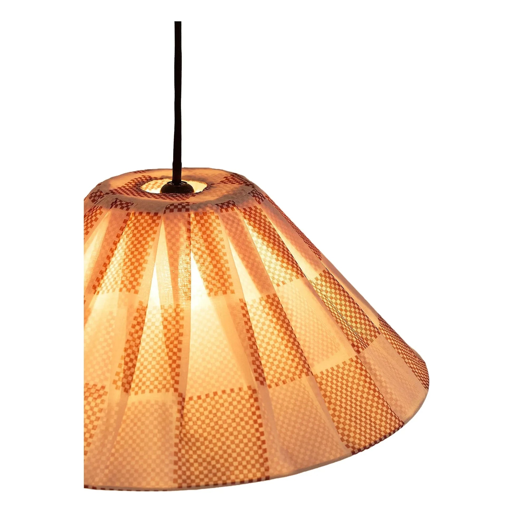Nobodinoz - Ava Checks lampshade | Red