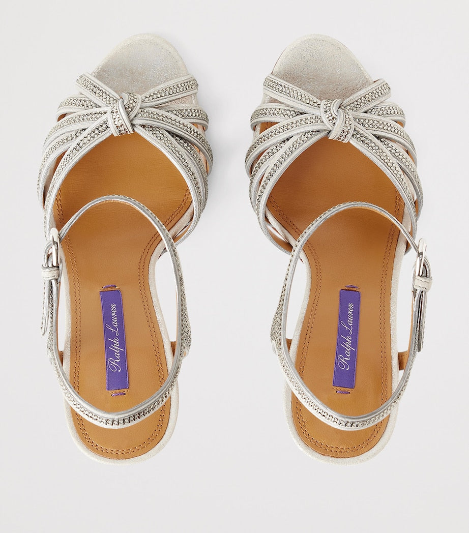 Suede Embellished Kieran Heeled Sandals 95