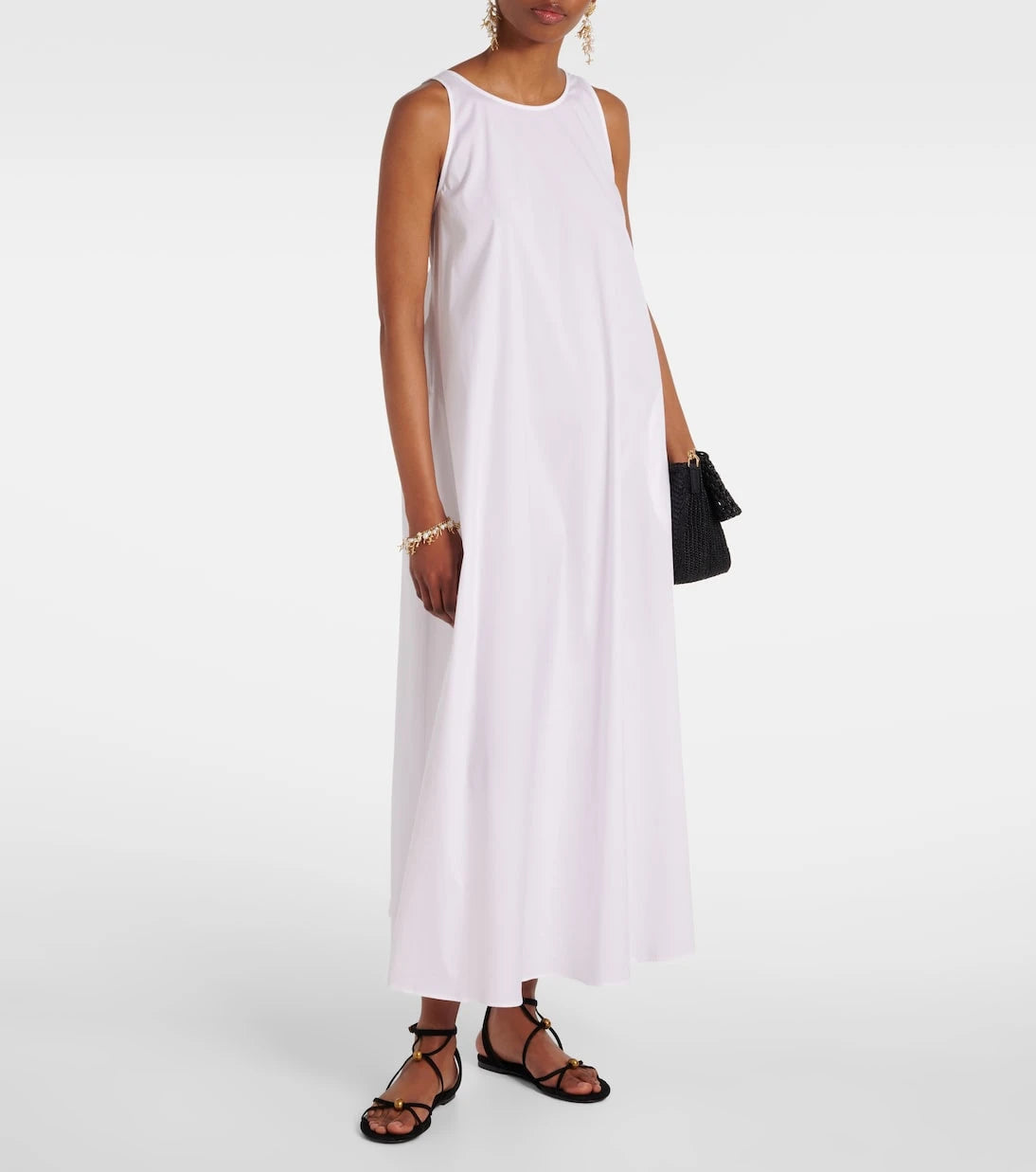 Max Mara - Romea cotton-blend poplin maxi dress