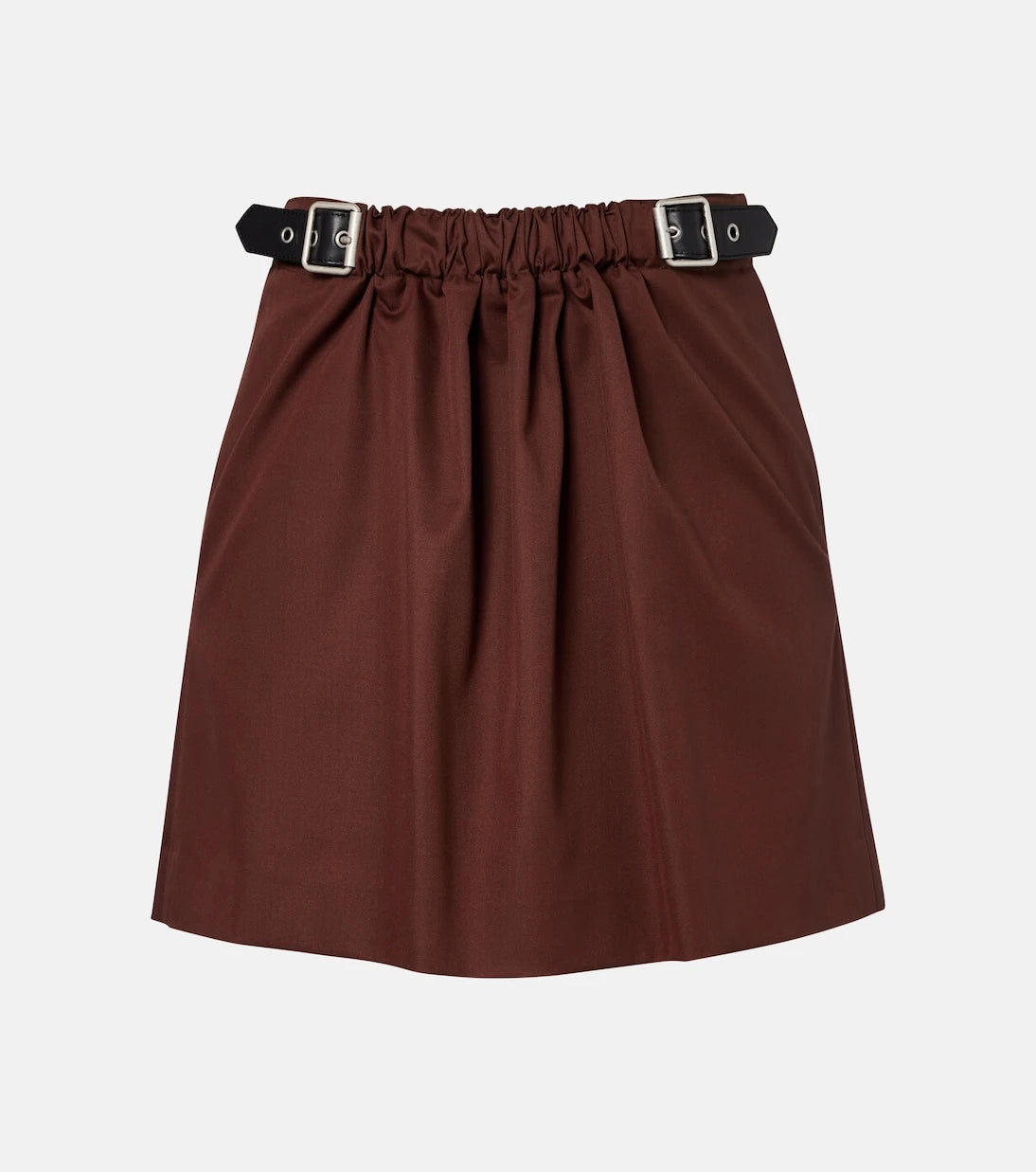 Loewe - Belted cotton and silk twill miniskirt