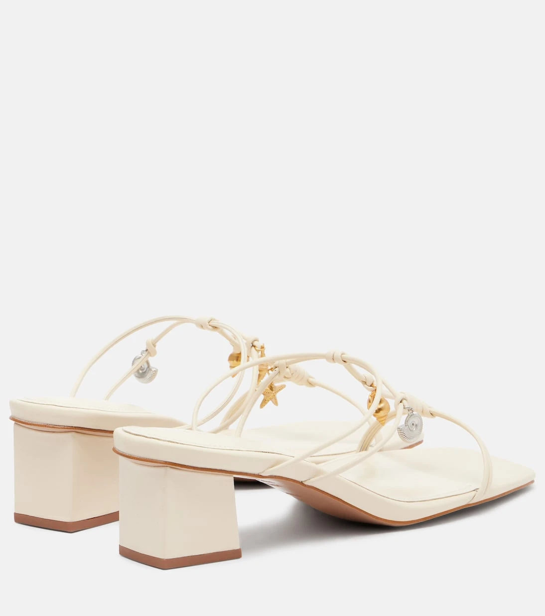 Farm Rio - Embellished leather mules