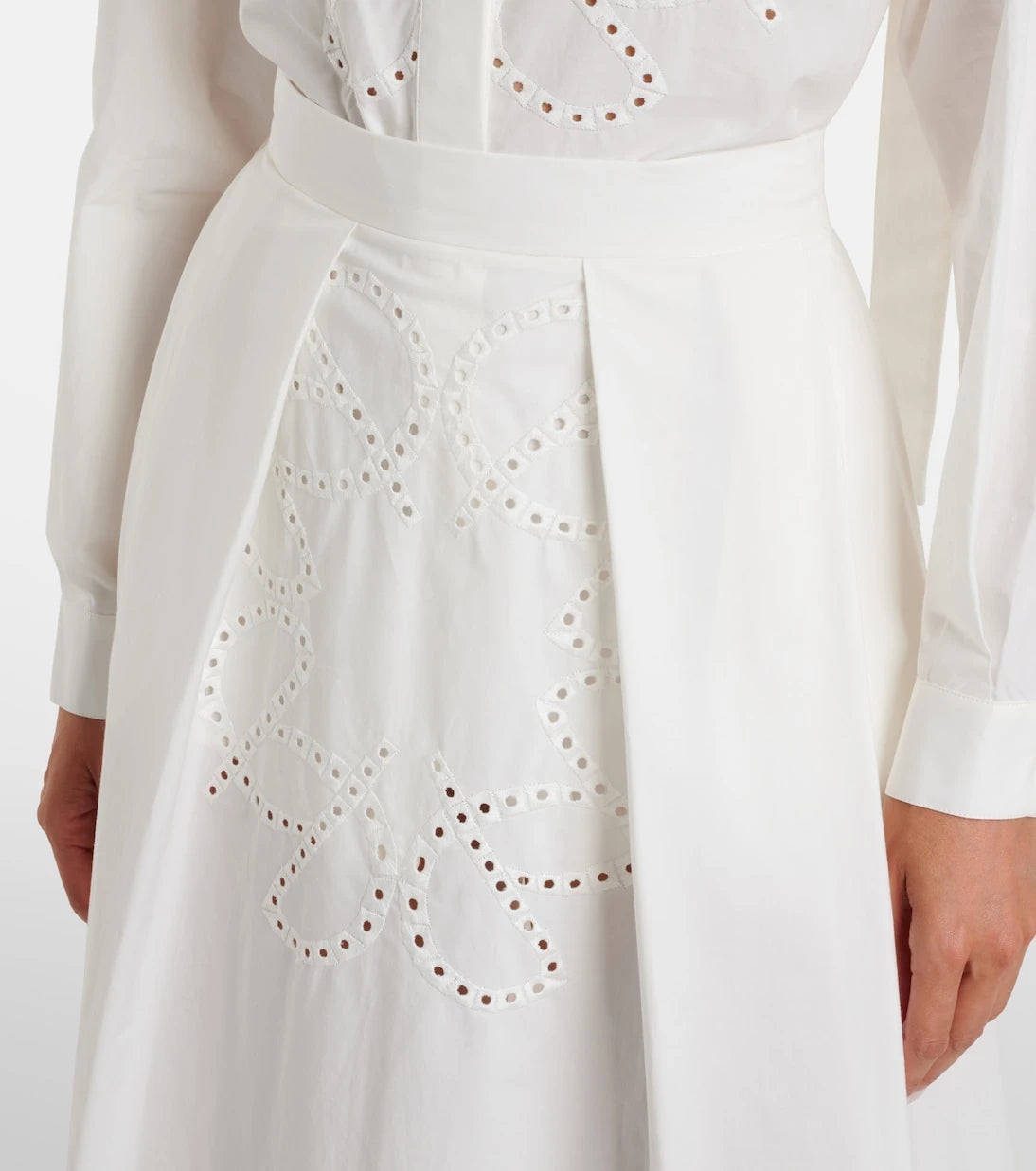 Elie Saab - Cotton midi skirt