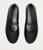 The Row Black Elastic Ballet Flats