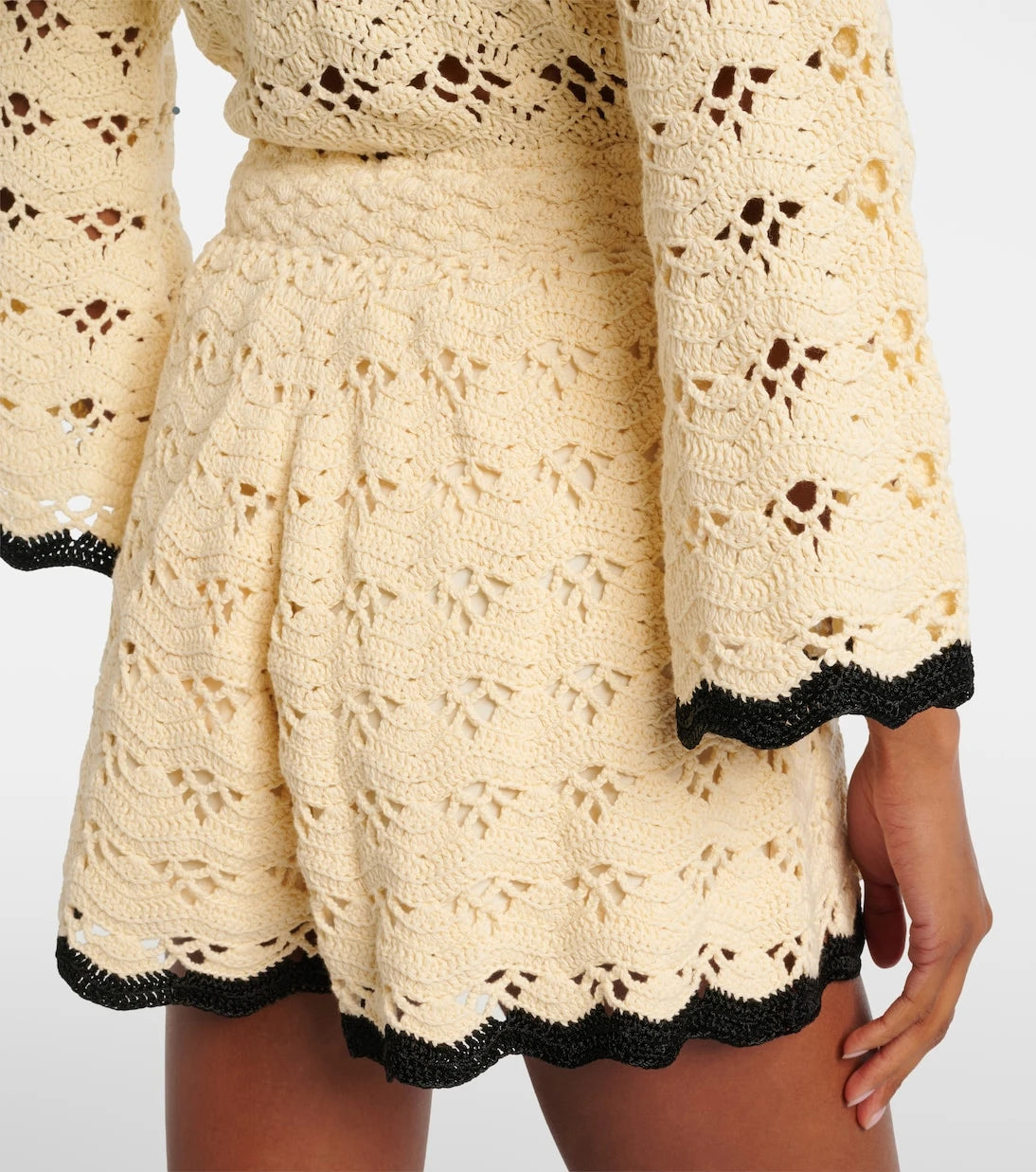 Zimmermann - Aster crochet cotton shorts