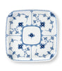 Blue Fluted Half Lace Square Plate (21cm)