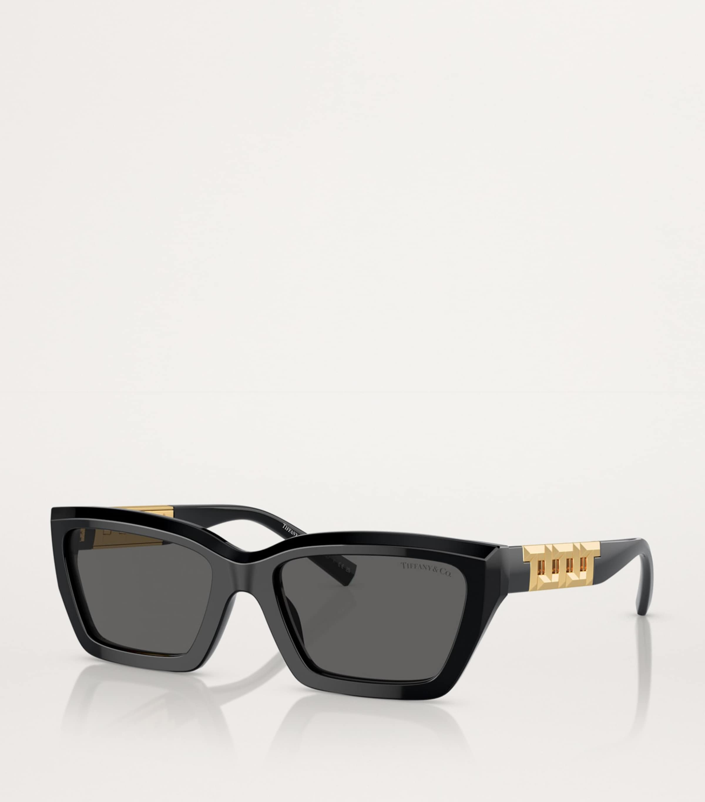 Tiffany & Co. Black Acetate Rectangular Sunglasses