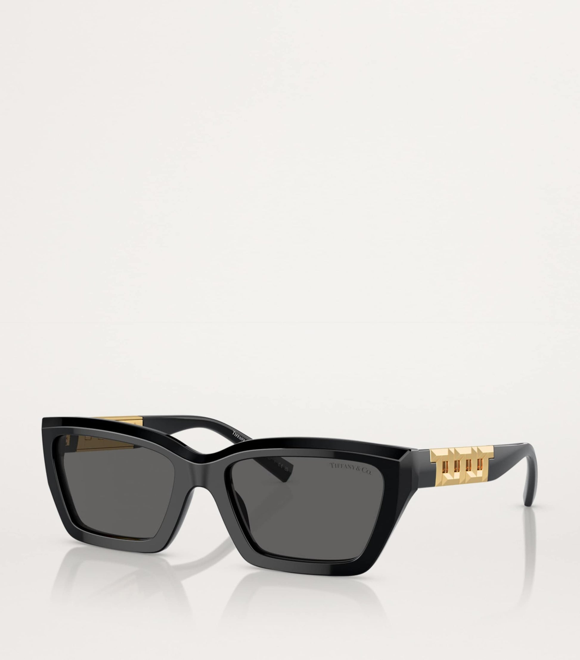 Tiffany & Co. Black Acetate Rectangular Sunglasses