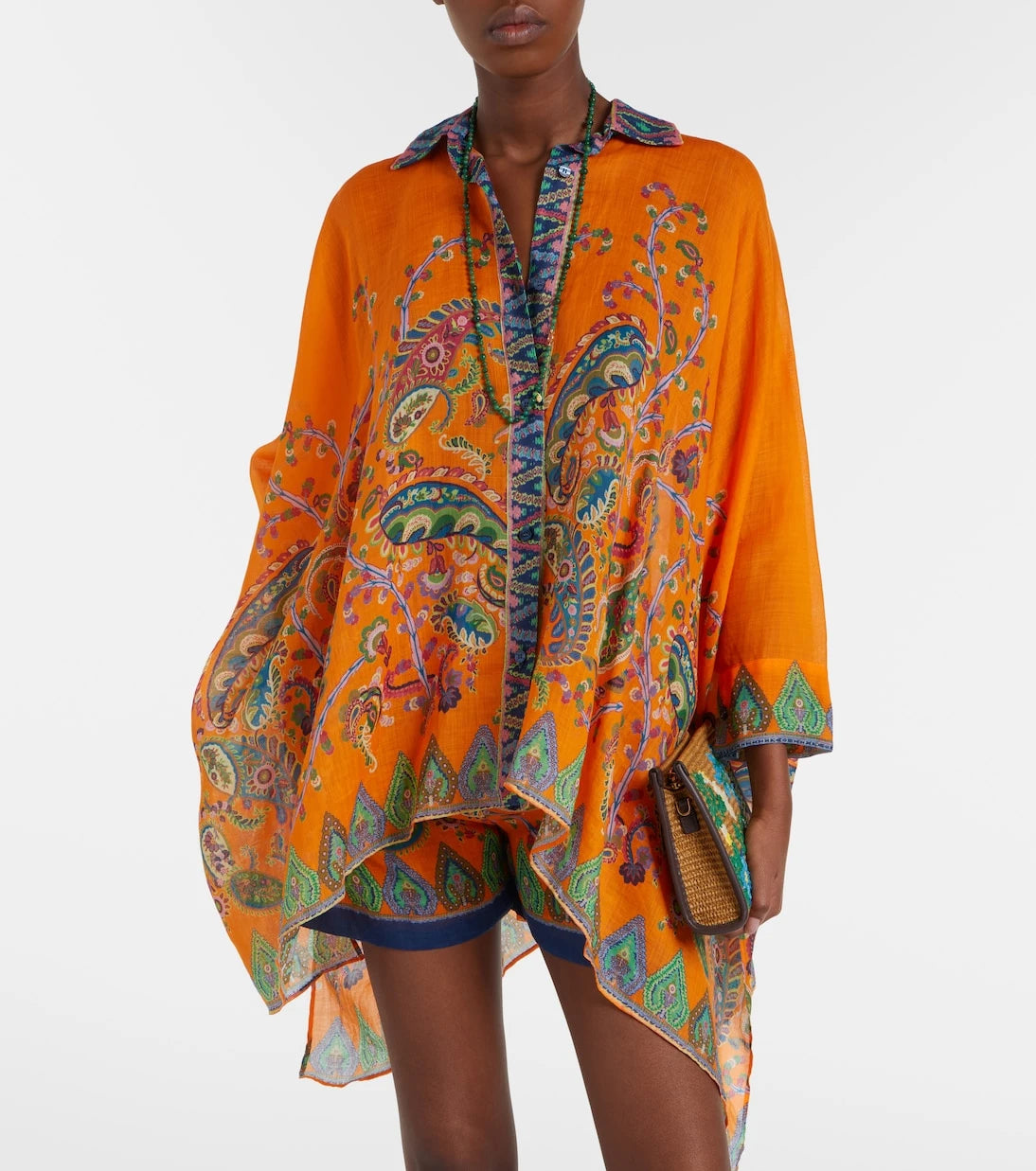 Etro - قميص بيزلي كبير الحجم