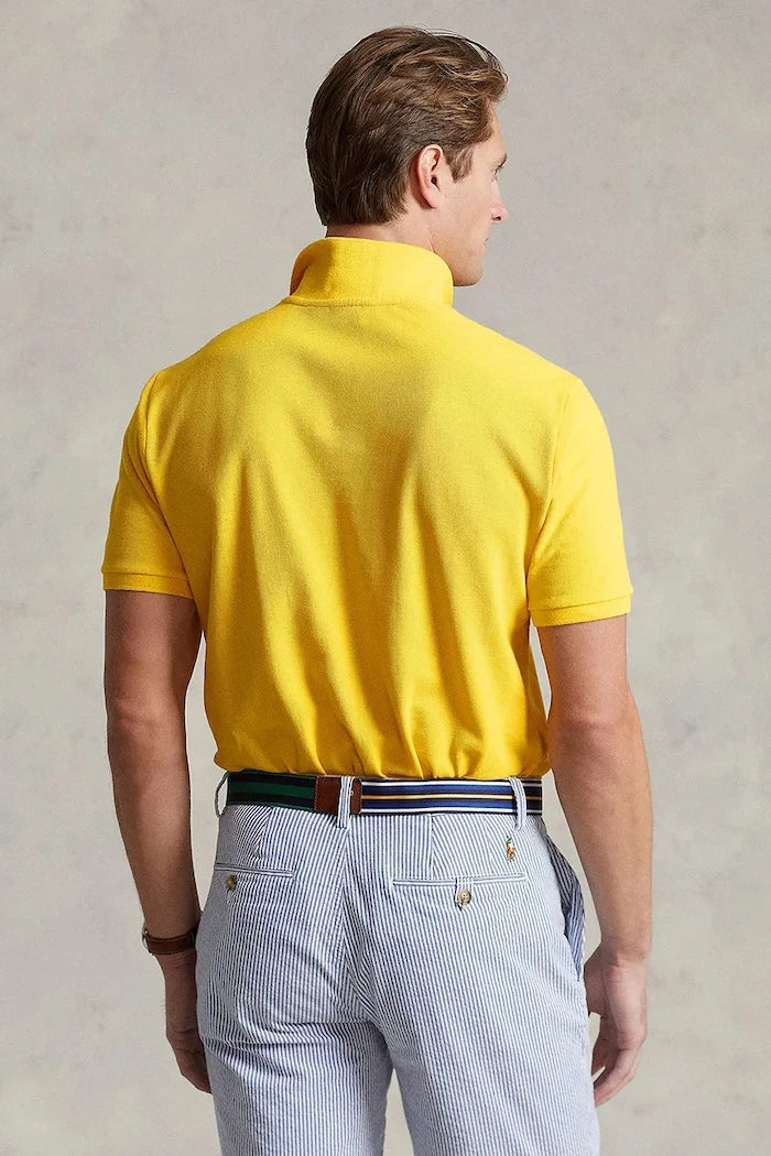 Памучна тениска с яка Polo Ralph Lauren