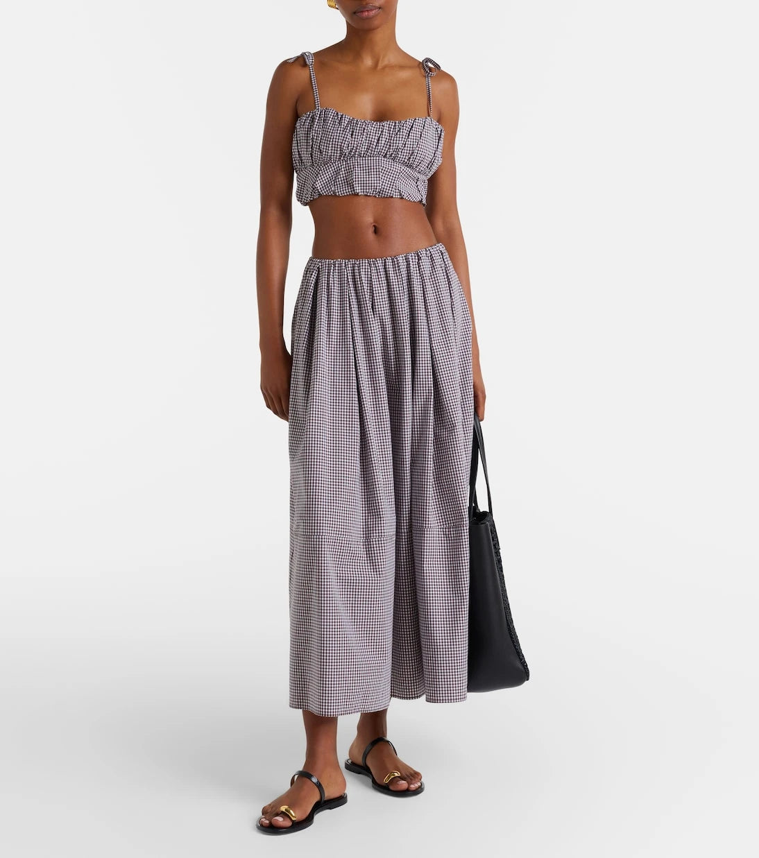 Faithfull - Solinas gingham cotton-blend midi skirt