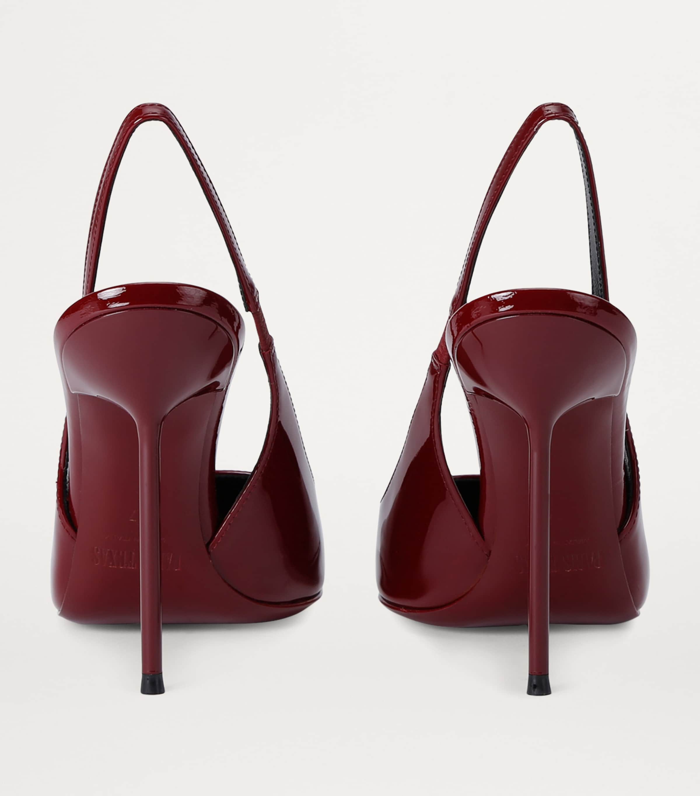 Paris Texas Burgundy Patent Leather Lidia Slingback Pumps 105