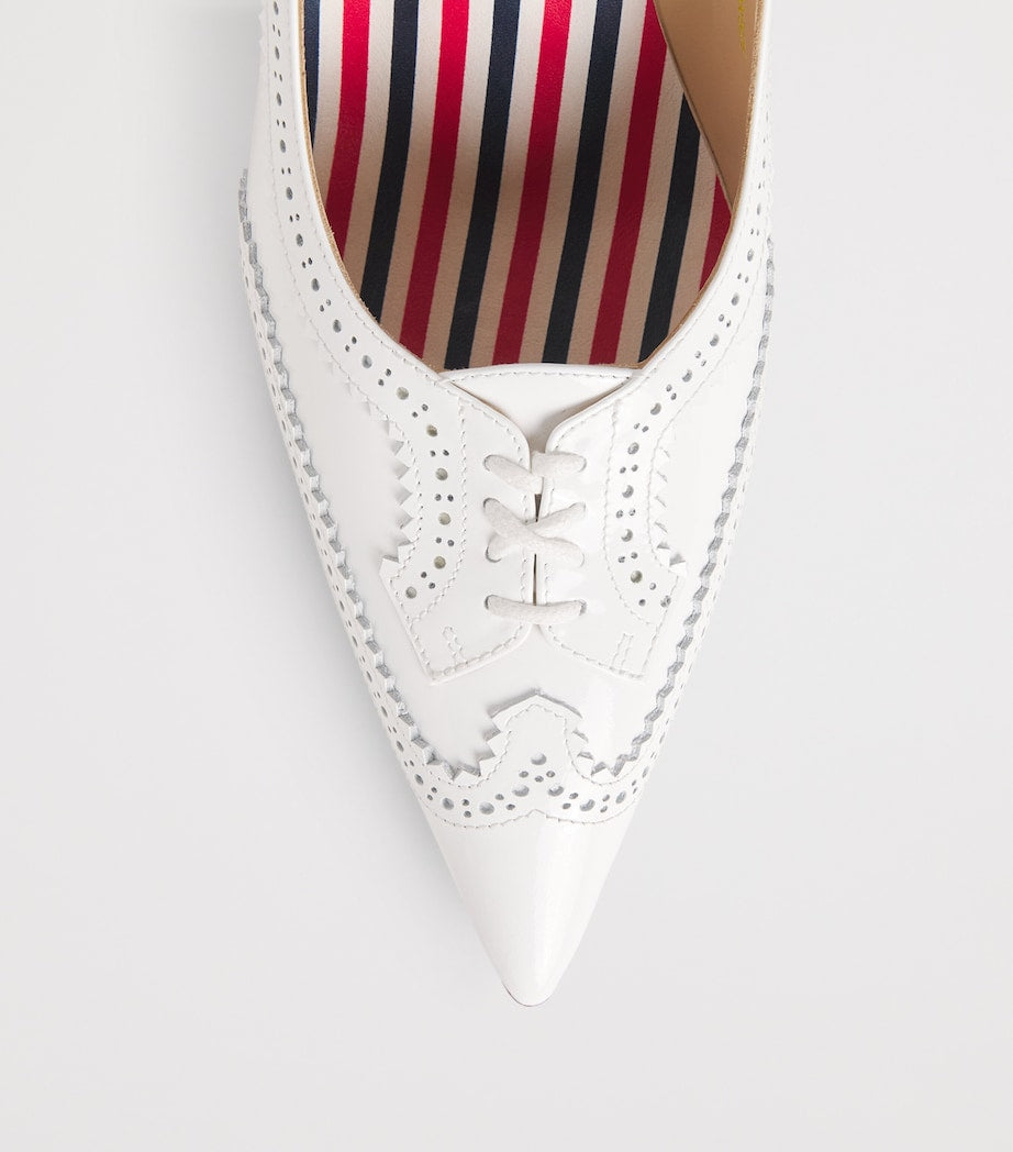 Thom Browne Patent Leather Wingtip Pumps 90