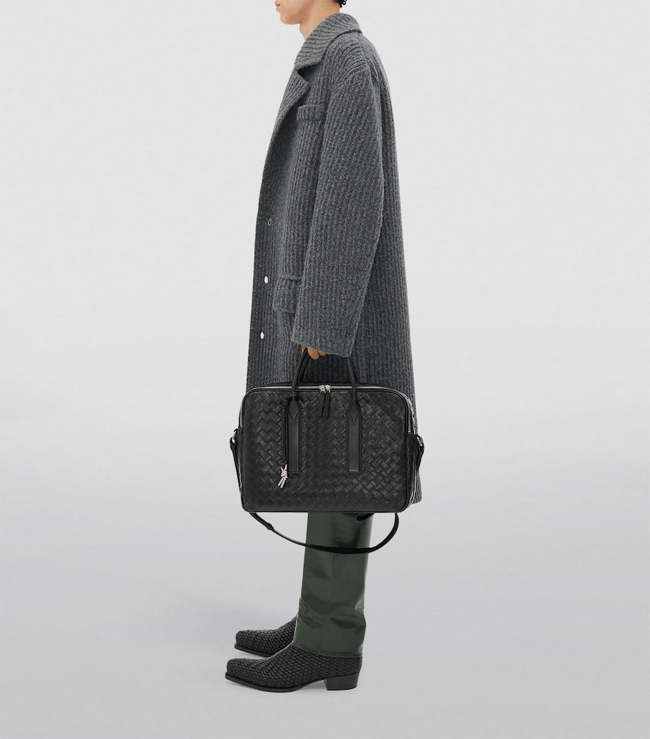 Bottega Veneta Leather Intrecciato Briefcase
