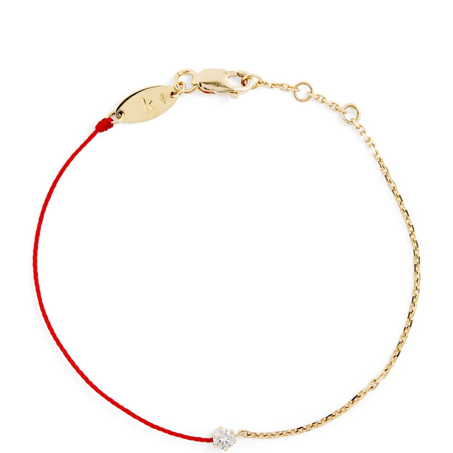 Yellow Gold and Diamond Absolu Thread Bracelet