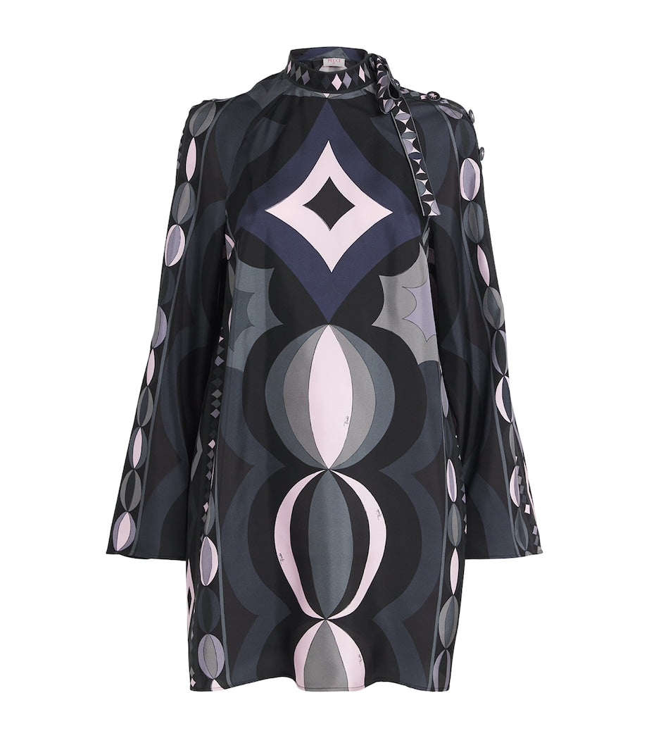 Pucci Silk High-Neck Mini Dress