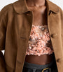 Prada Brown Suede Collared Jacket