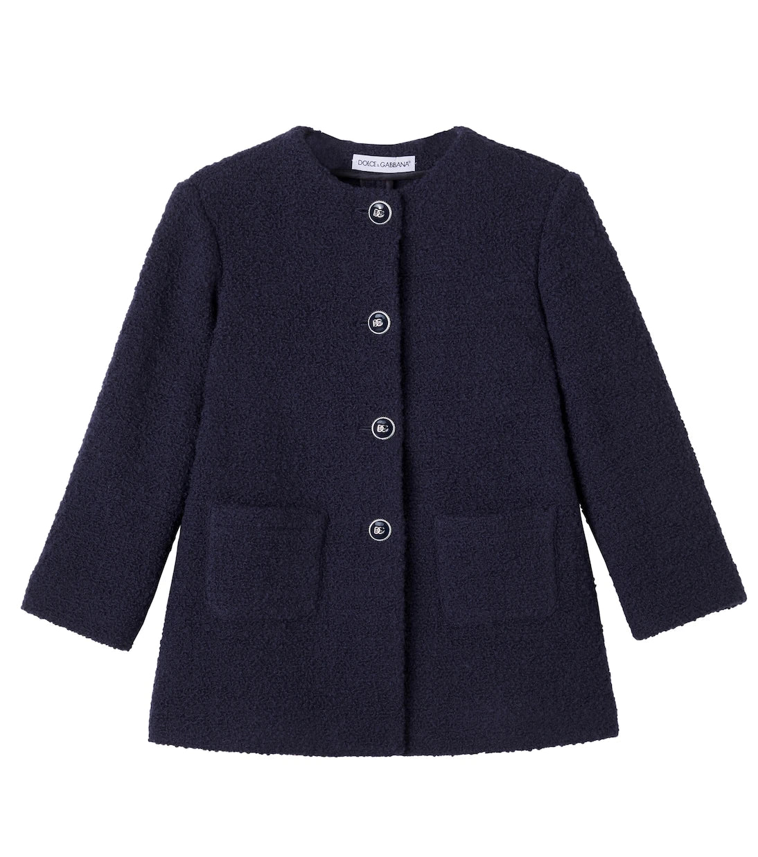 Dolce&Gabbana Kids - DG wool-blend bouclé coat