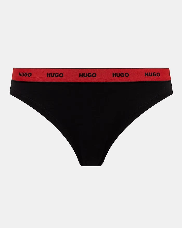 HUGO Kadın Pamuk Elastan Triplet Thong Design 3'lü