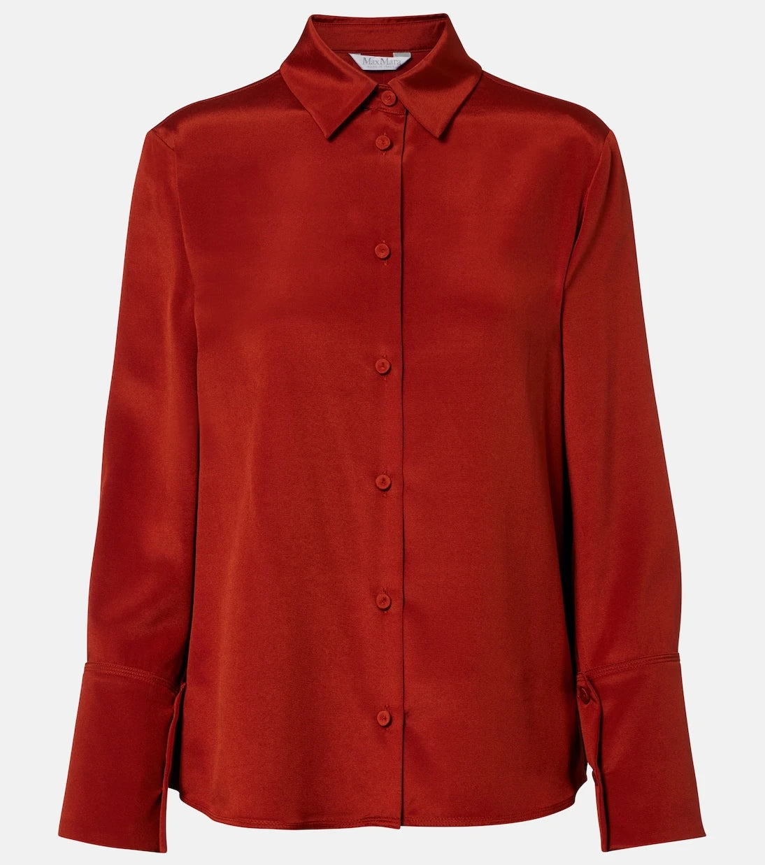Max Mara - Voliera silk-blend satin shirt