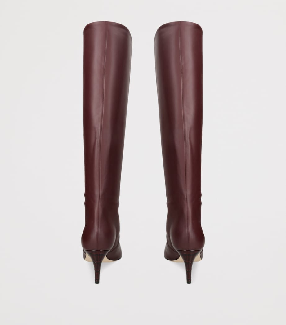 Paris Texas Burgundy Leather Knee-High Stiletto Boots 60