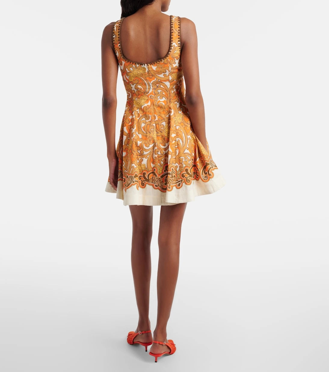 Alémais - Printed linen and cotton minidress