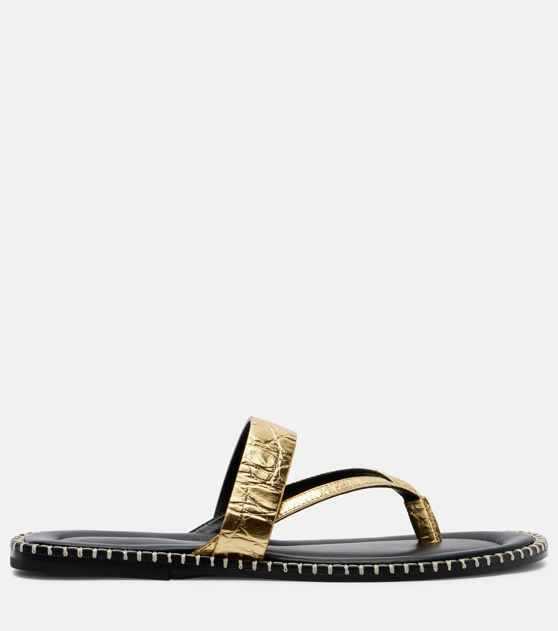 Dries Van Noten - Croc-effect leather thong sandals