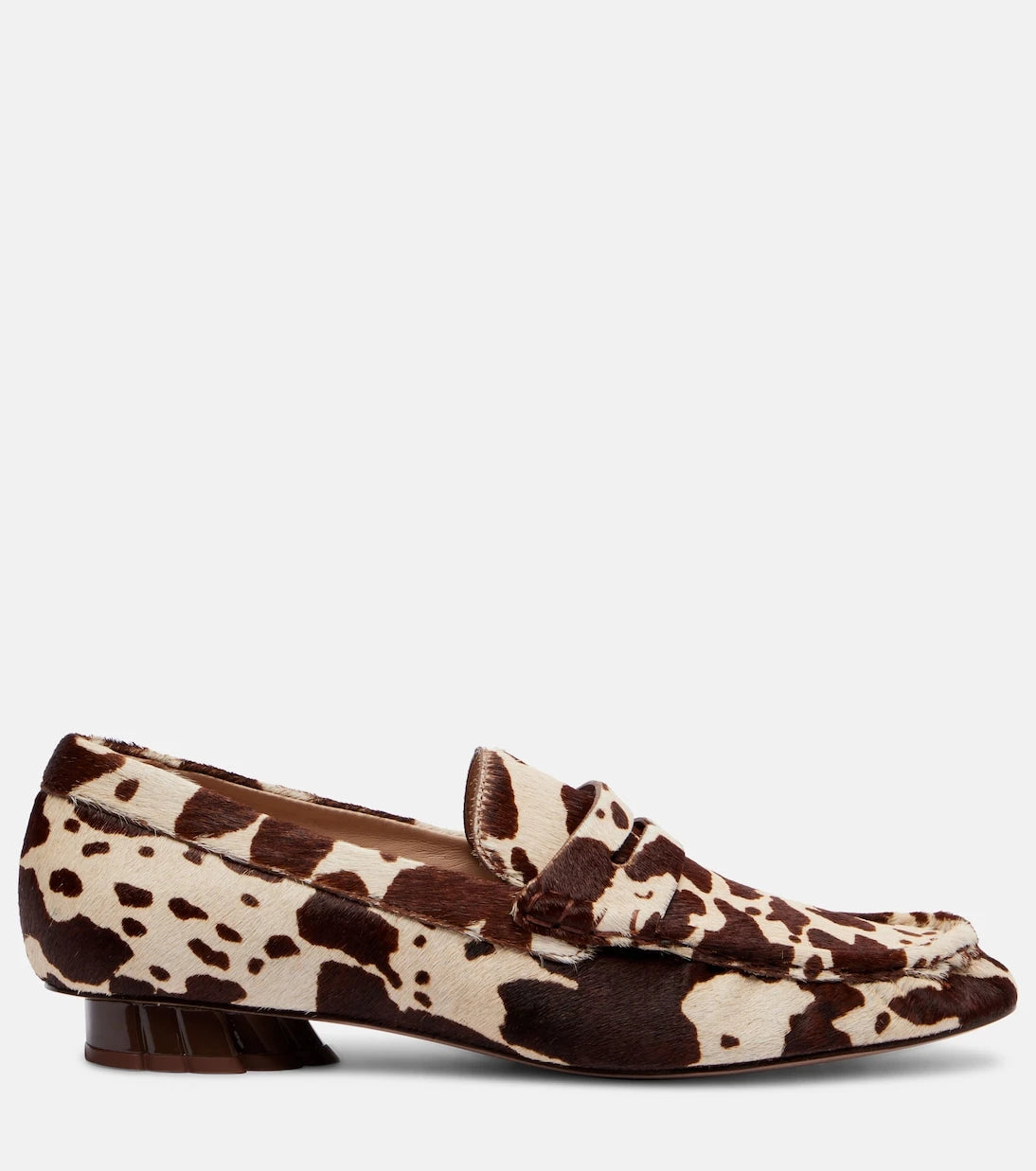 Farm Rio - Printed calf hair penny loafers