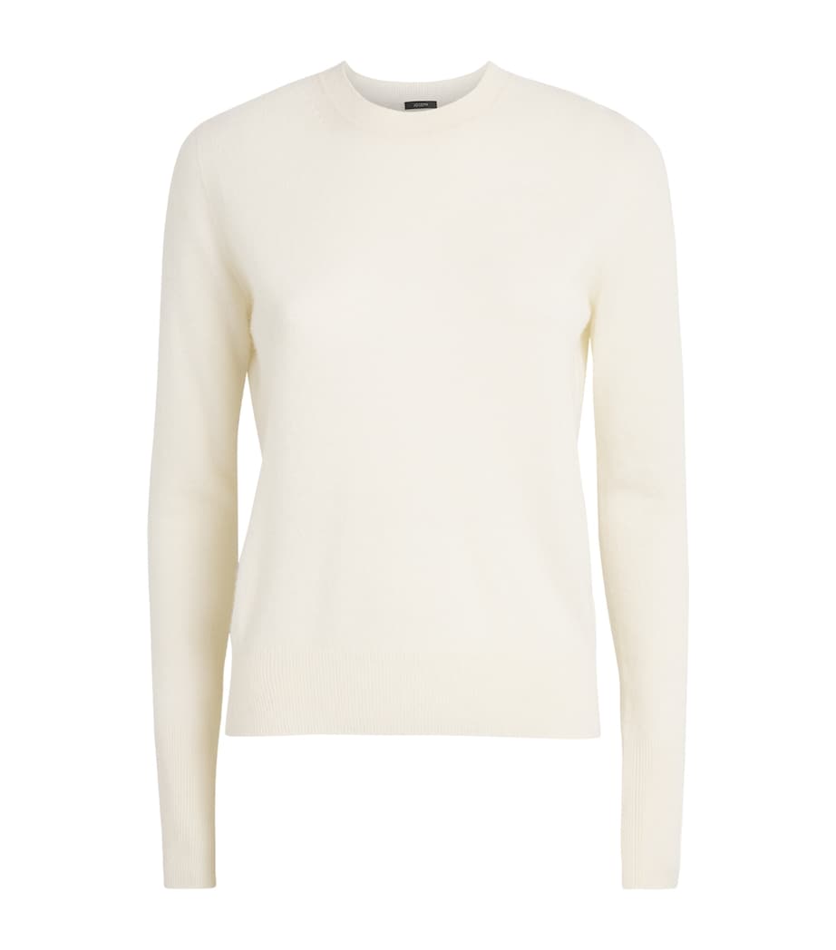 Ivory Cashmere Round-Neck Sweater