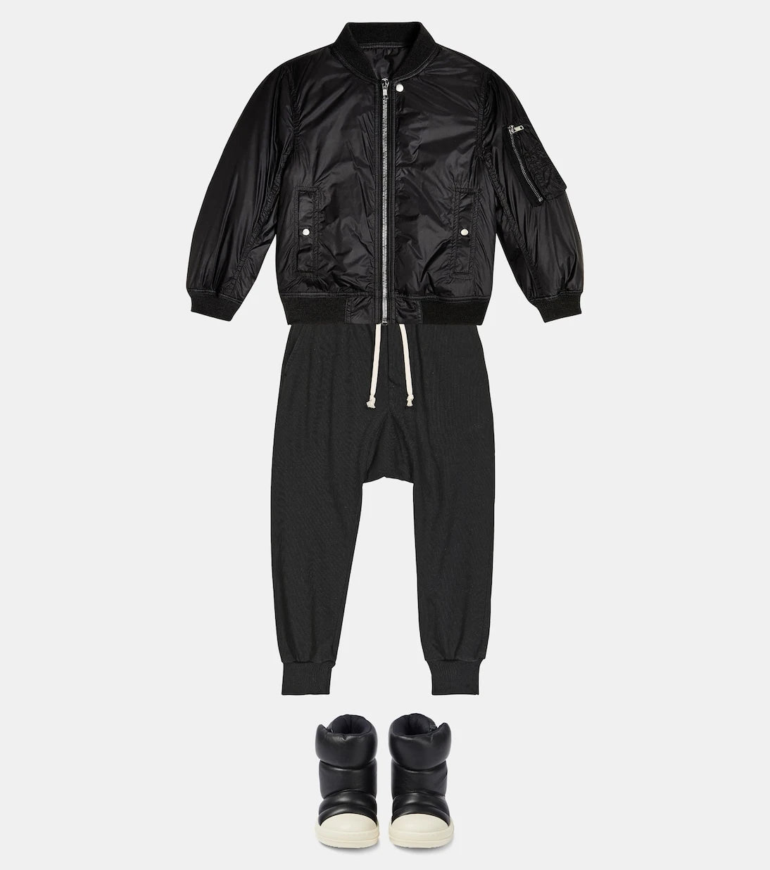 Rick Owens Kids - جزمة جلد مبطّنة
