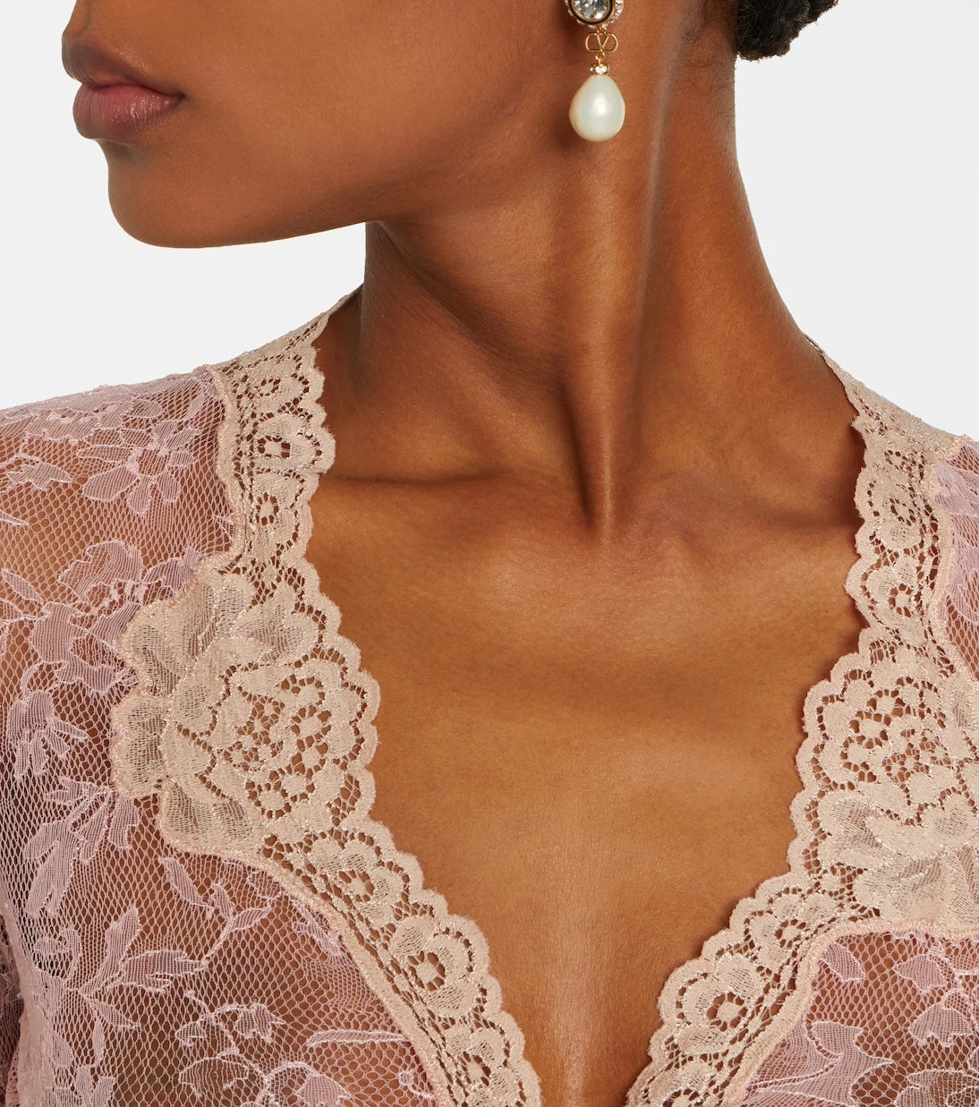 Valentino - Floral sheer lace cardigan