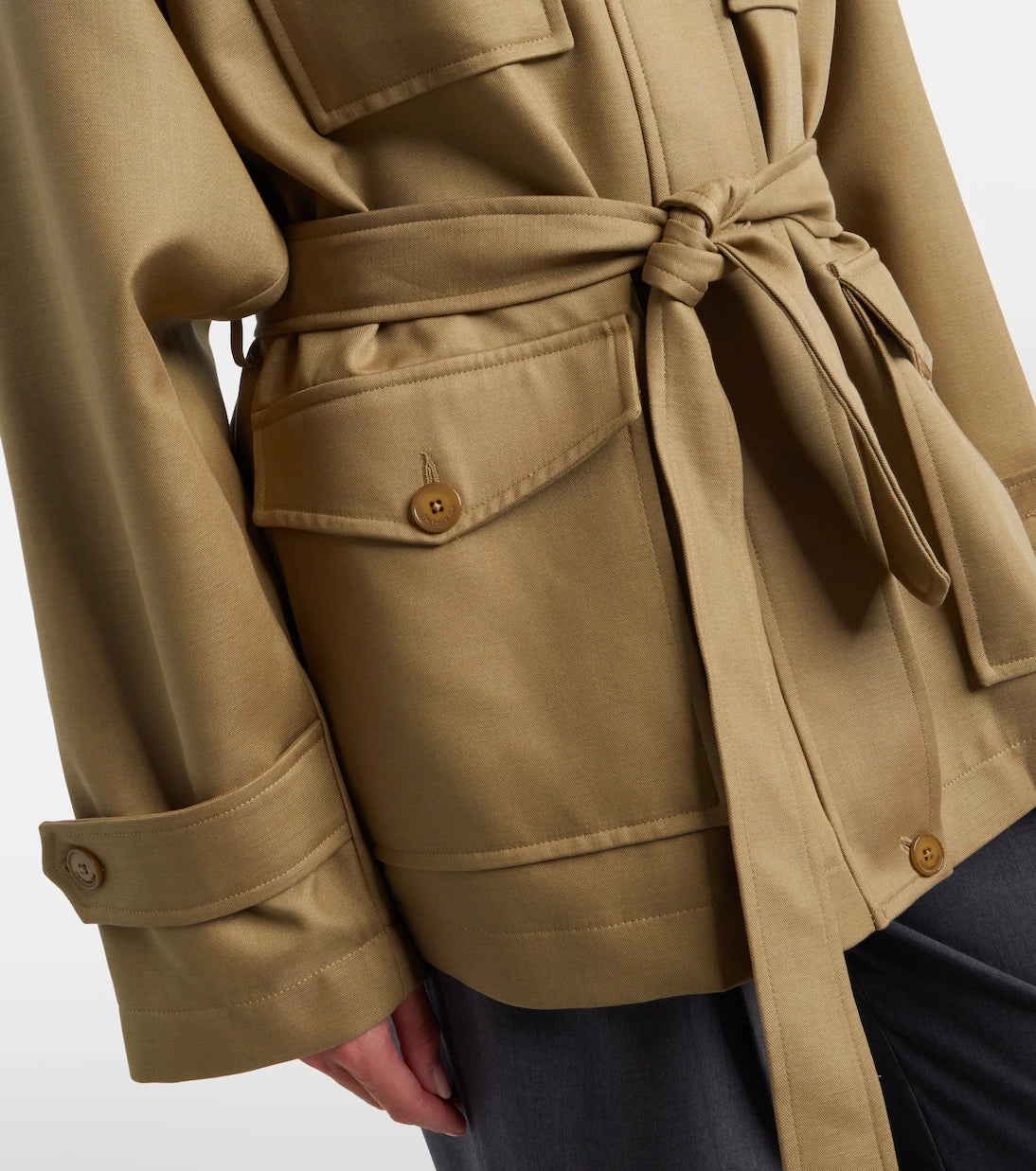 The Frankie Shop - Kelia belted padded jacket